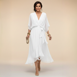 Robe en Mousseline à Décolleté V