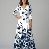 Robe Midi Croisée à Col Céline