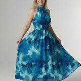 Robe Midi Dos Nu Froncée Sylvine
