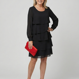 Robe Superposée Épurée Longueur Genou Lila