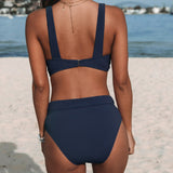Bikini Noir Taille Haute Marine