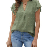 Blouse Chic en Patchwork avec Volants Kari