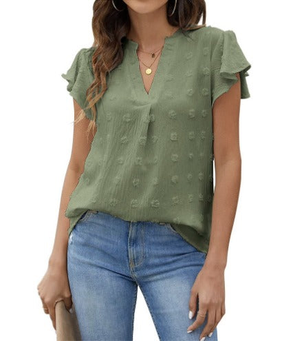 Blouse Chic en Patchwork avec Volants Kari