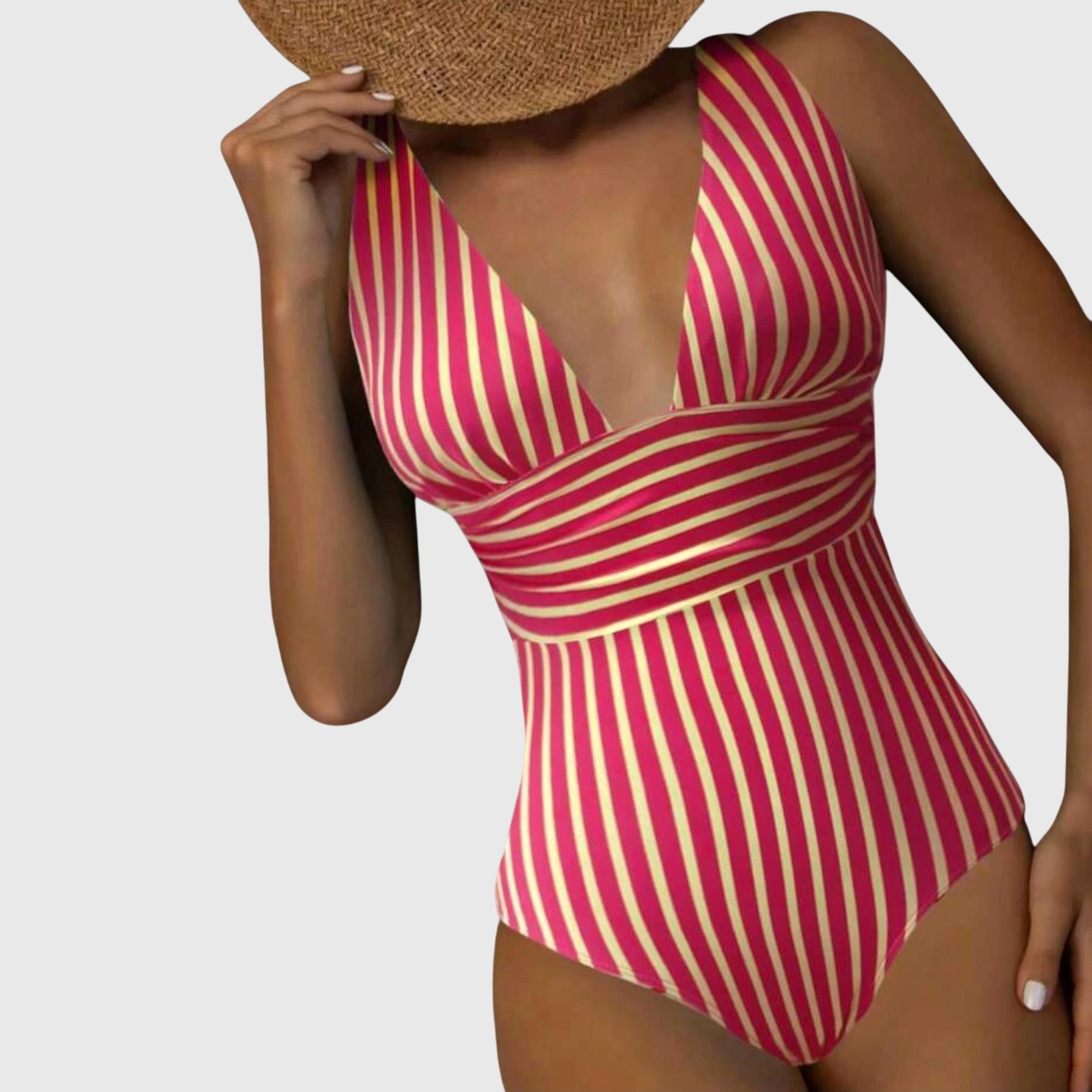 Maillot Rayé Écru Clémentine