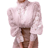 Chemise à Manches Longues en Dentelle Tove