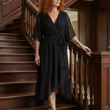 Robe Midi Drapée Églantine