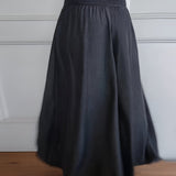 Pantalon Large à Taille Smockée