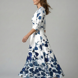 Robe Midi Croisée à Col Céline