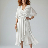 Robe Midi Drapée Églantine