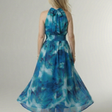 Robe Midi Dos Nu Froncée Sylvine