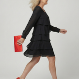 Robe Superposée Épurée Longueur Genou Lila