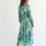 Robe Maxi Fleurie à Manches Longues Anaëlle