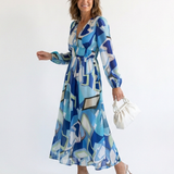Robe Maxi Fleurie à Manches Longues Anaëlle