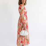 Robe Maxi Fleurie à Manches Longues Anaëlle