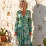 Robe Maxi Fleurie à Manches Longues Anaëlle