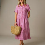 Robe Rayée Élégante Claire