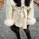 Manteau Effet Fourrure