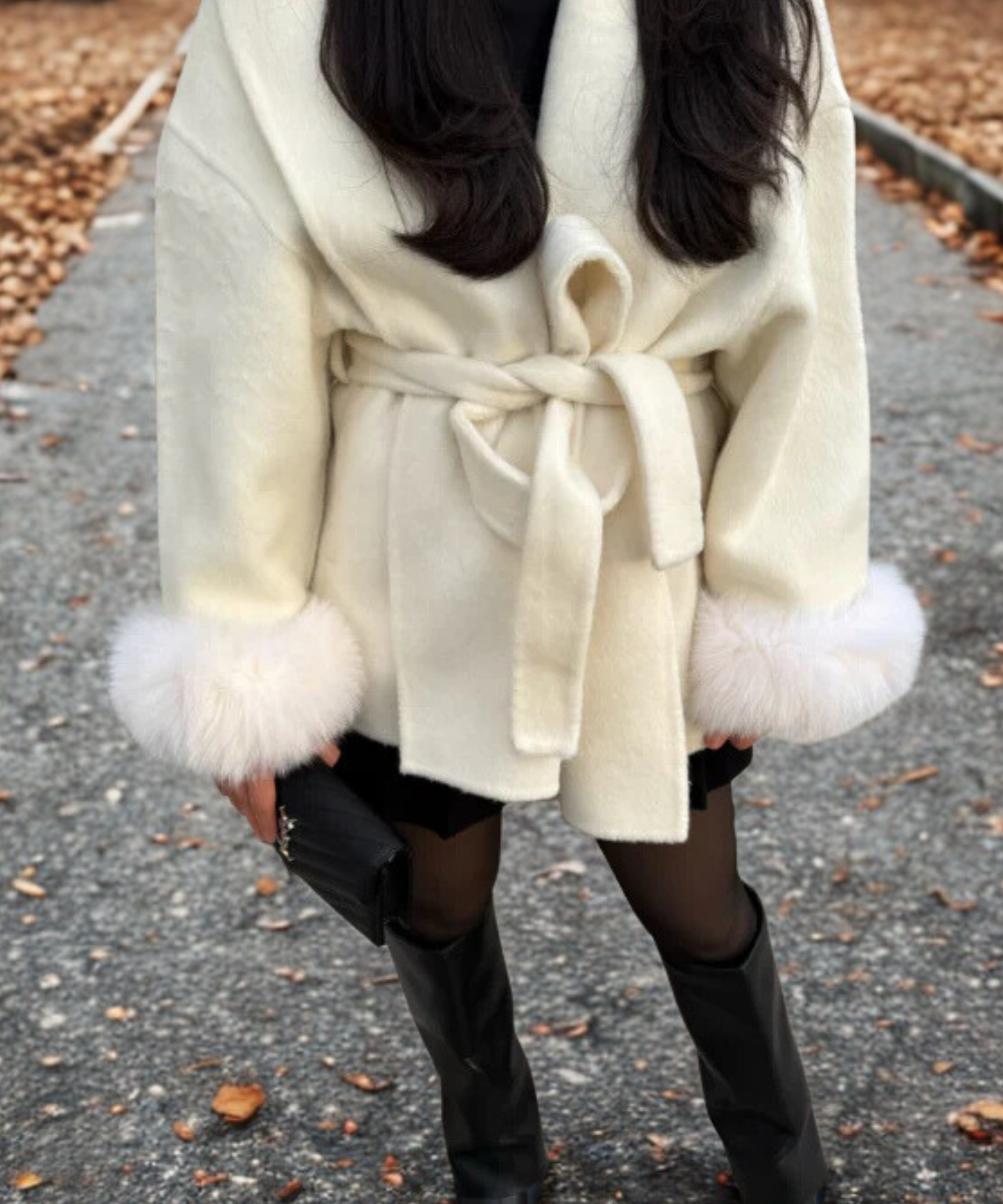 Manteau Effet Fourrure