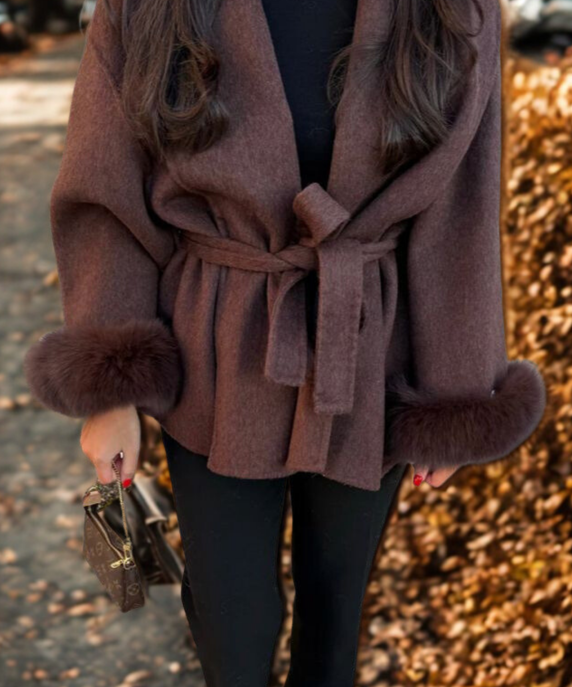 Manteau Effet Fourrure