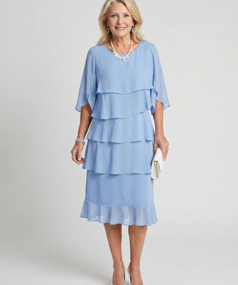 Robe Midi à Volants Margaux