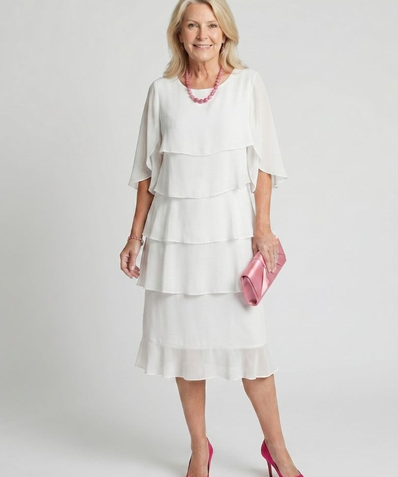Robe Midi à Volants Margaux