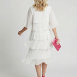 Robe Midi à Volants Margaux