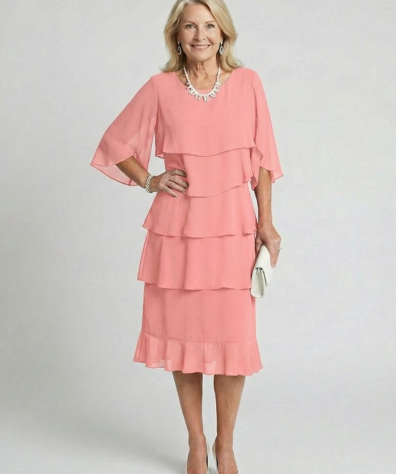 Robe Midi à Volants Margaux