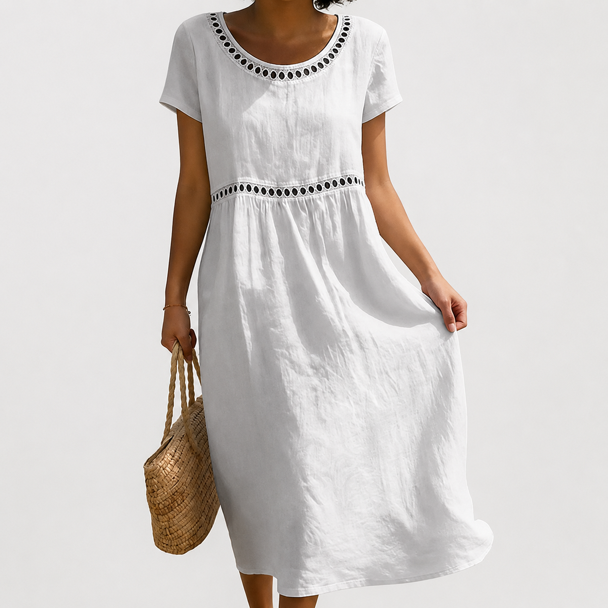 Robe Brodée Fluide Adeline