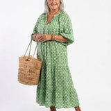 Robe Midi à Manches Trois Quarts Apolline
