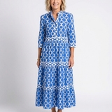 Robe Midi à Manches Trois Quarts Yolande