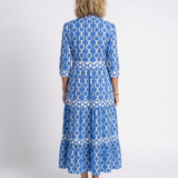 Robe Midi à Manches Trois Quarts Yolande