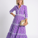 Robe Midi à Manches Trois Quarts Yolande