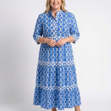Robe Midi à Manches Trois Quarts Yolande