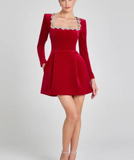 Robe Mini en Velours