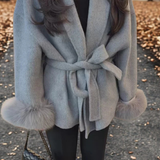 Manteau Effet Fourrure