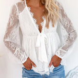 Blouse Élégante en Dentelle Cyrielle
