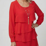 Robe Superposée Épurée Longueur Genou Lila