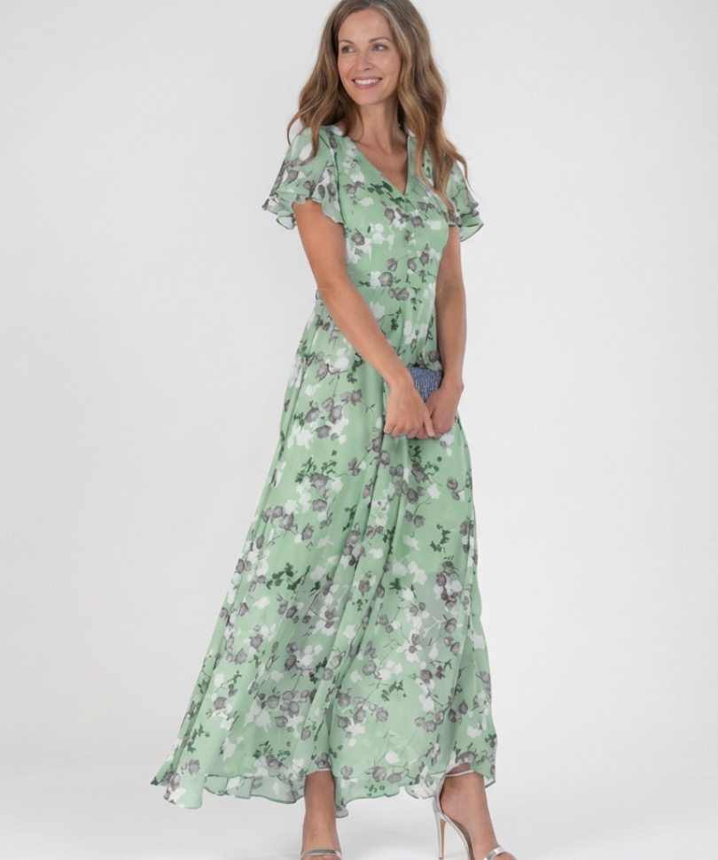 Robe Maxi en Mousseline Florale Isaure