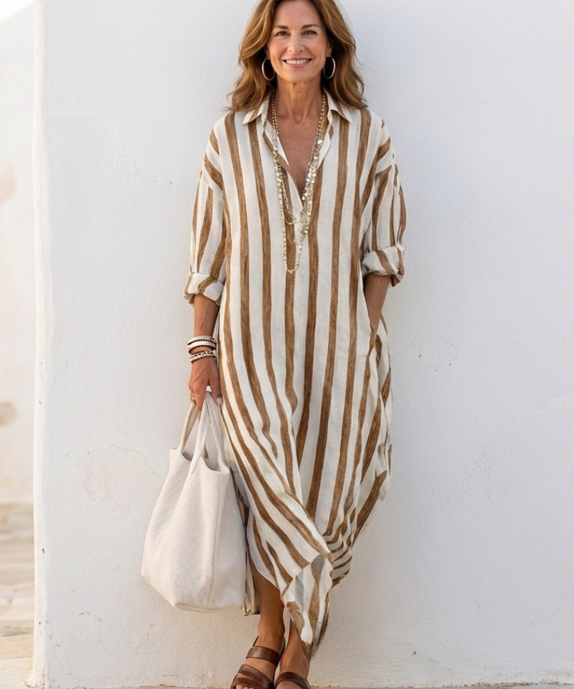 Robe Chemise Longue Rayée Ninon