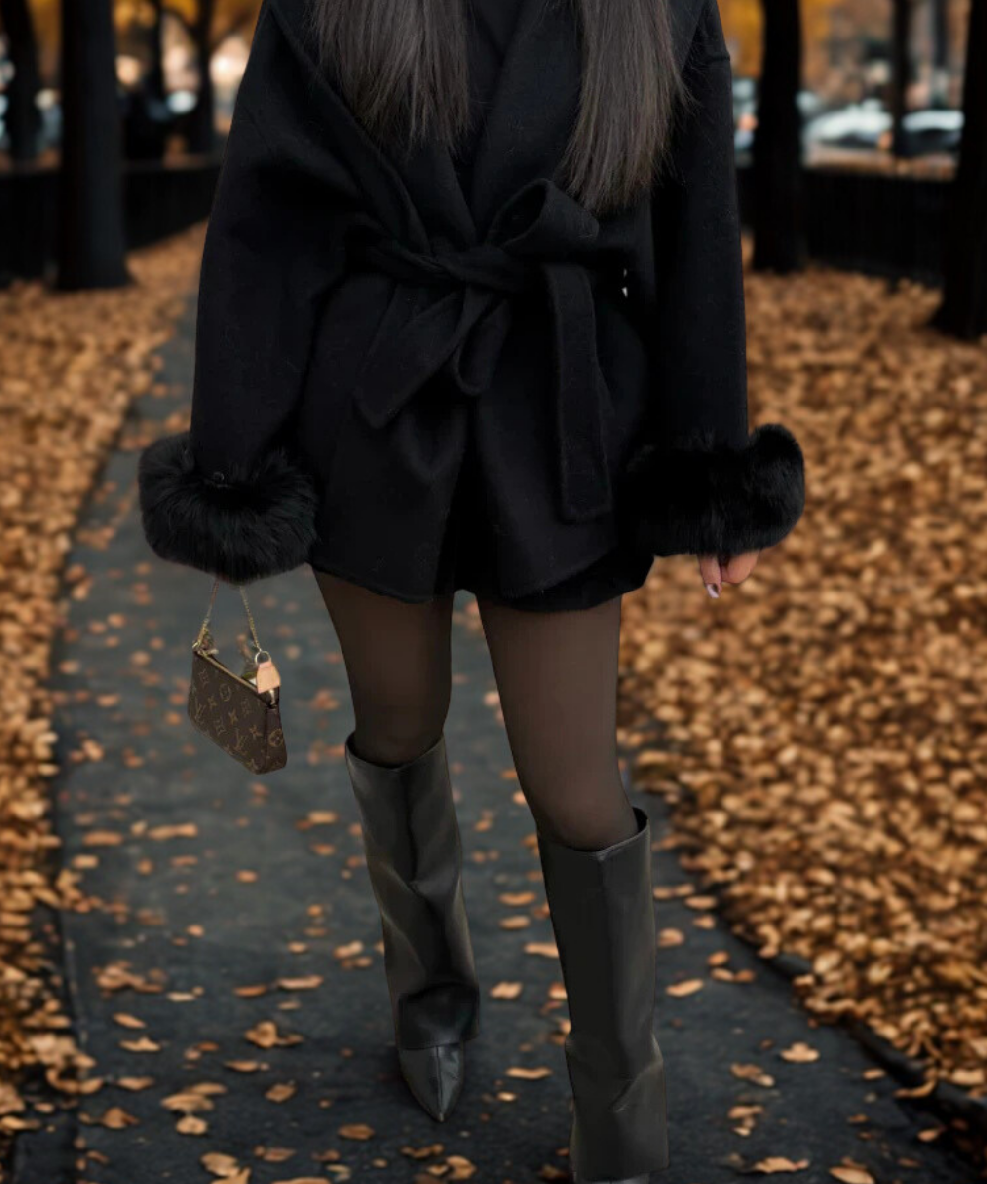 Manteau Effet Fourrure