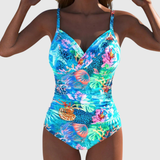 Maillot Tropical Turquoise Vivienne