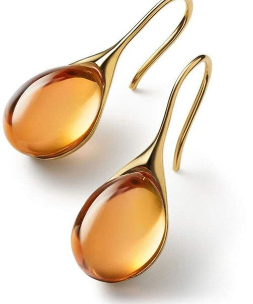 Boucles d'oreilles en cristal doré et argenté