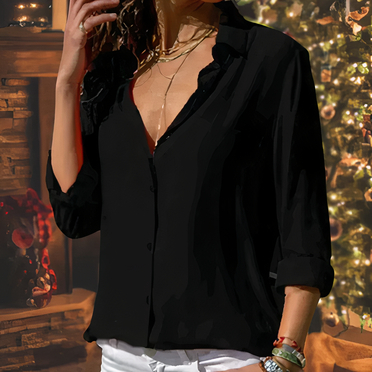 Blouse en Mousseline Élégante Yasmine