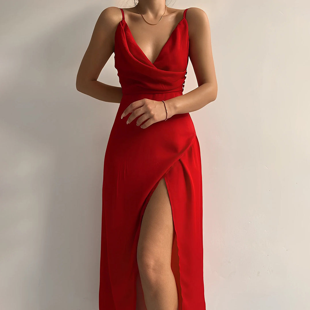 Robe Élégante Fendue Victorine