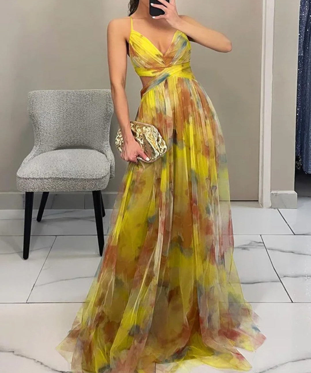 Robe Maxi Élégance Florale