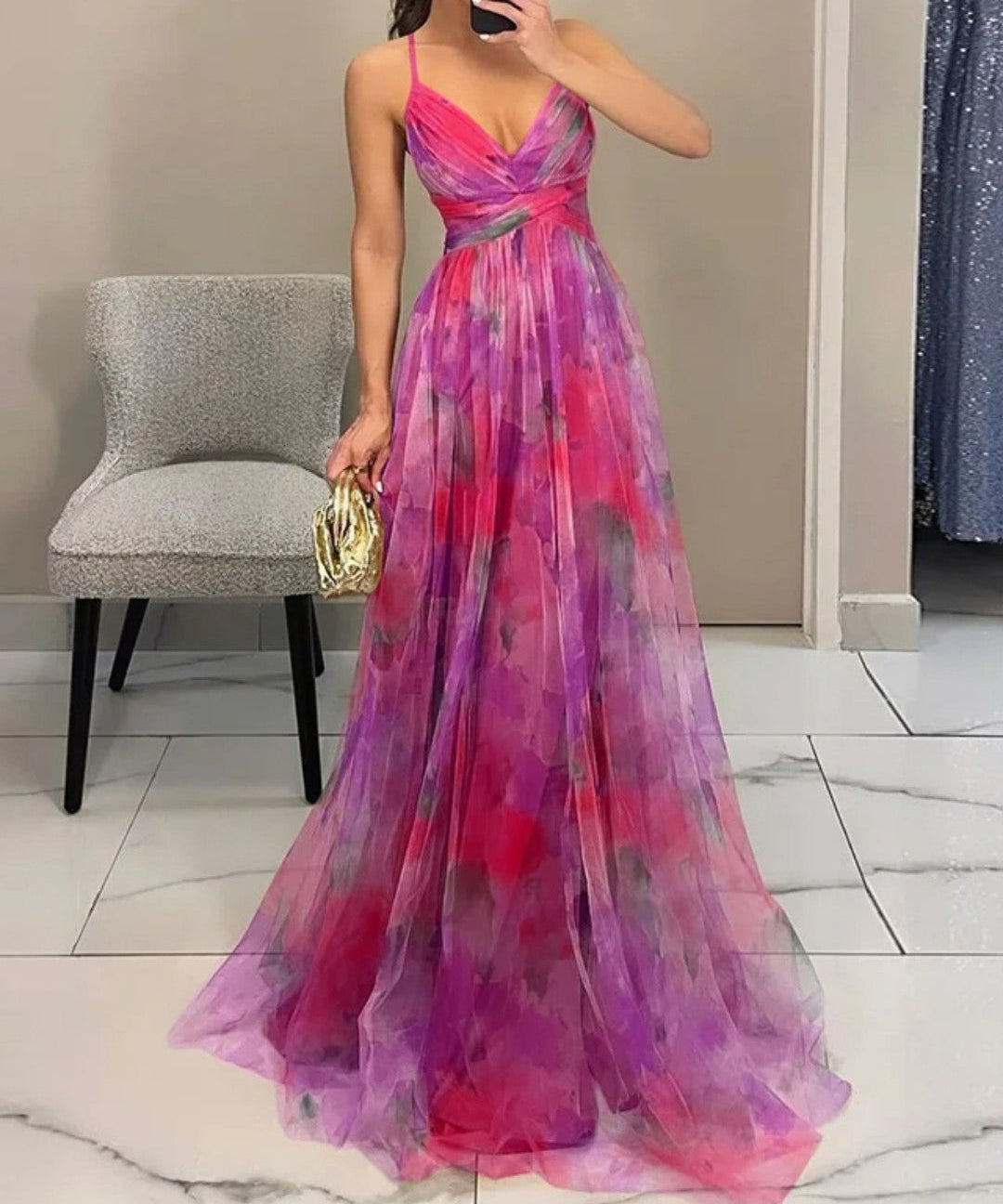 Robe Maxi Élégance Florale