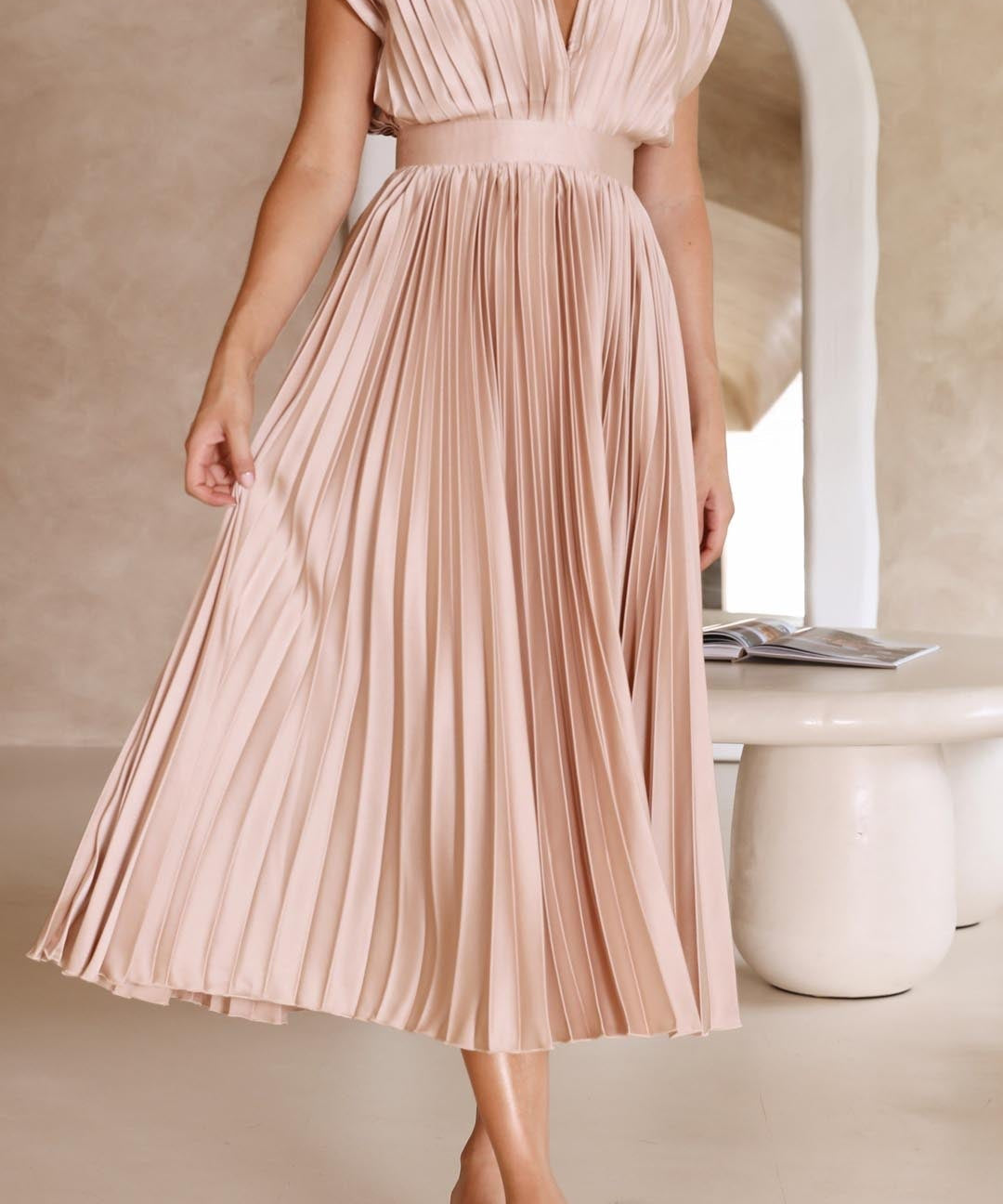 Robe Élégante Plissée