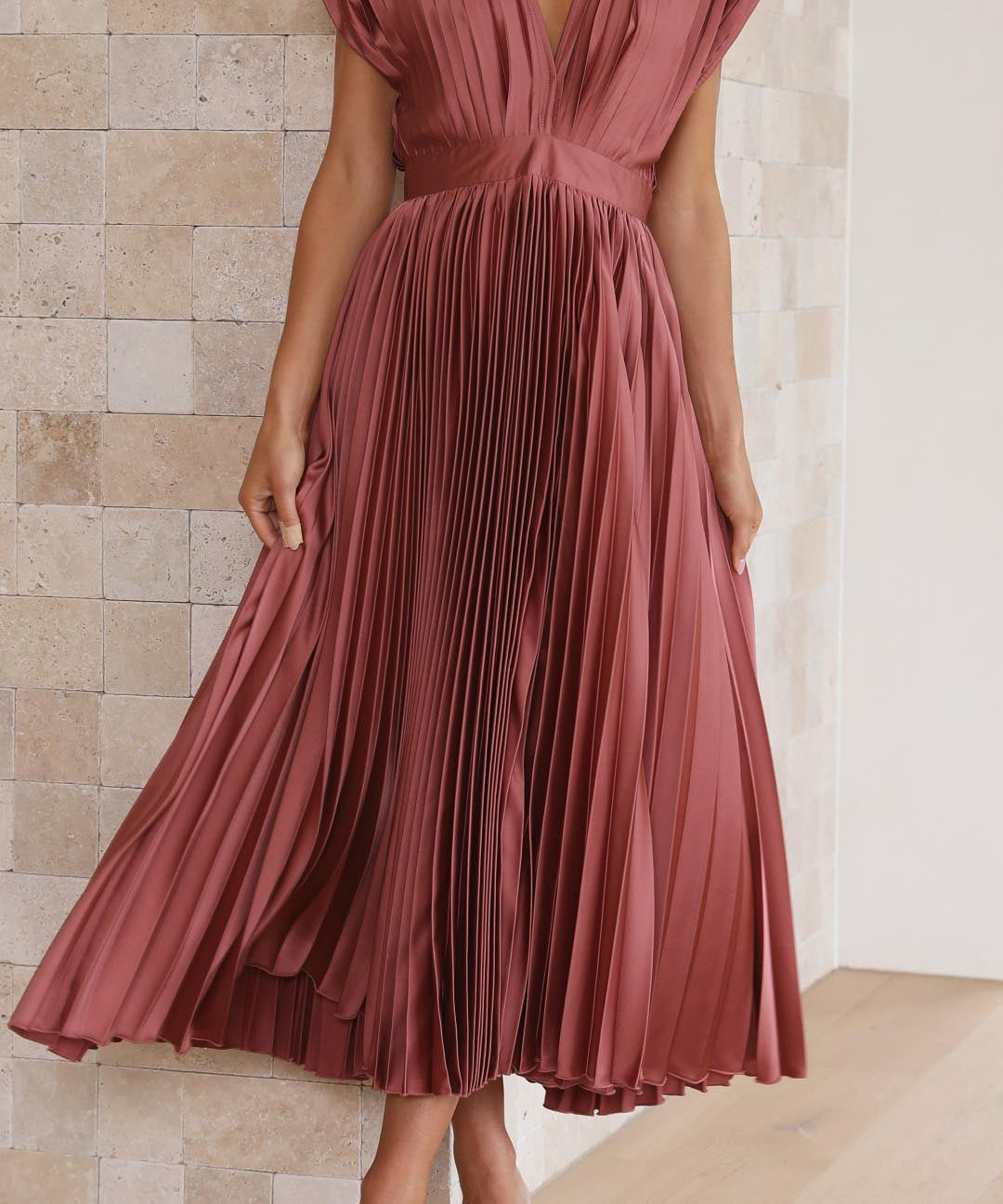 Robe Élégante Plissée
