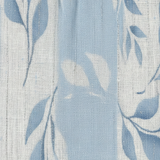 Robe Midi Bleue à Motif Feuille Solène