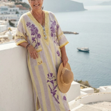 Robe Maxi Fleurie Rayée Aurélia